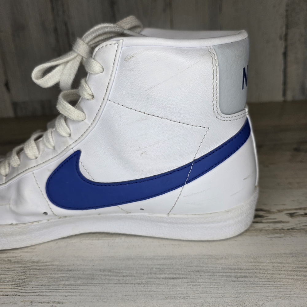 Nike Blazer Mid '77 Vintage White Game Royal Men’s Size 10.5 High Top W/box - Picture 9 of 16